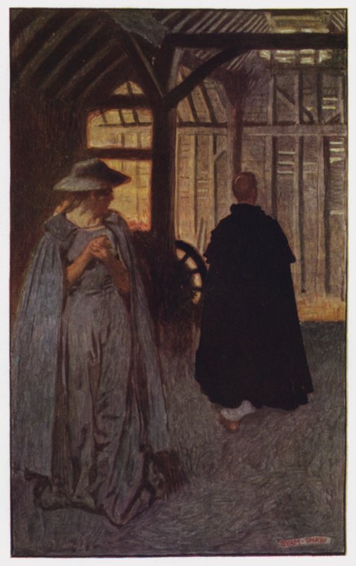 Ilustracja do The Cloister and The Hearth autorstwa Charlesa Reade (kolor lito) autorstwa Byam (after) Shaw