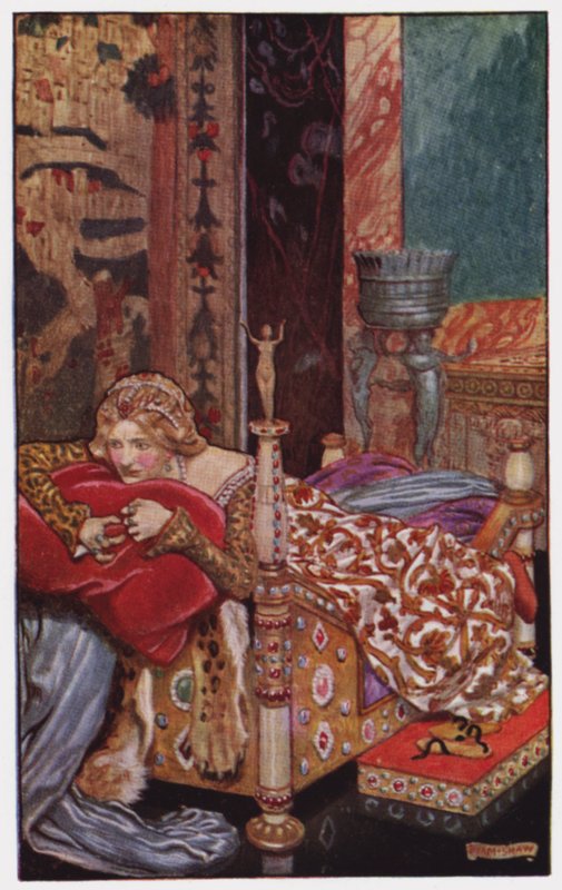 Ilustracja do The Cloister and The Hearth autorstwa Charlesa Reade (kolor lito) autorstwa Byam (after) Shaw