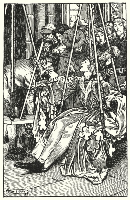 Ilustracja do The Cloister and The Hearth autorstwa Charlesa Reade (lito) autorstwa Byam (after) Shaw