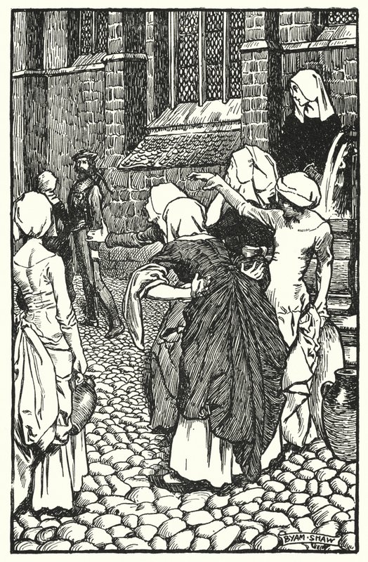 Ilustracja do The Cloister and The Hearth autorstwa Charlesa Reade (lito) autorstwa Byam (after) Shaw