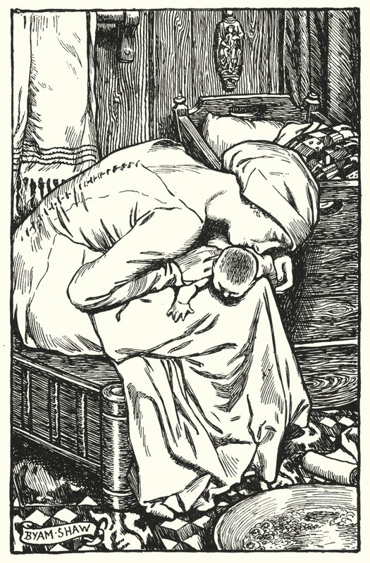 Ilustracja do The Cloister and The Hearth autorstwa Charlesa Reade (lito) autorstwa Byam (after) Shaw