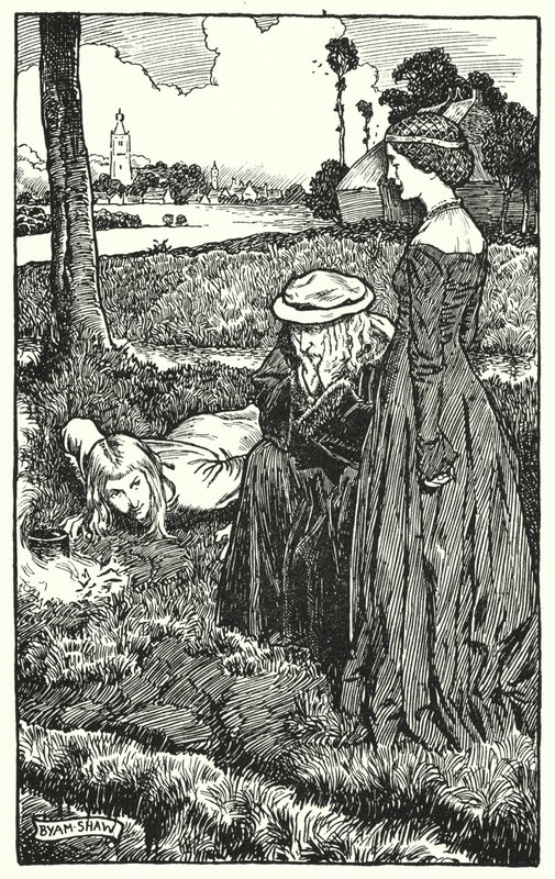 Ilustracja do The Cloister and The Hearth autorstwa Charlesa Reade (lito) autorstwa Byam (after) Shaw