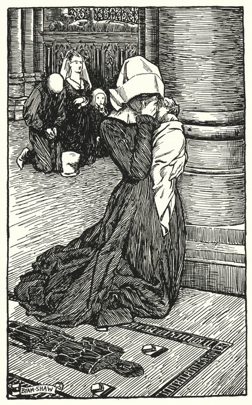 Ilustracja do The Cloister and The Hearth autorstwa Charlesa Reade (lito) autorstwa Byam (after) Shaw
