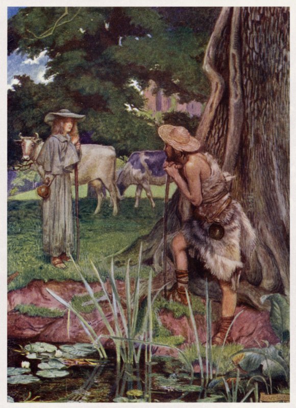 „Do miasta Walsingham / Trudno odejść” (kolor lito) autorstwa Byam (after) Shaw