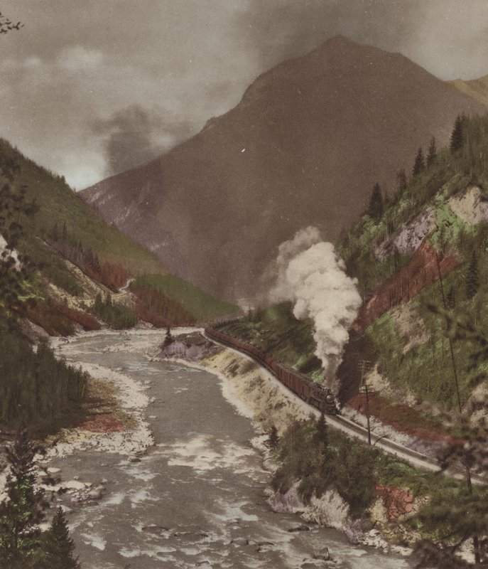 Kanion Kicking Horse (kolorowe zdjęcie) autorstwa Byron Hill Harmon