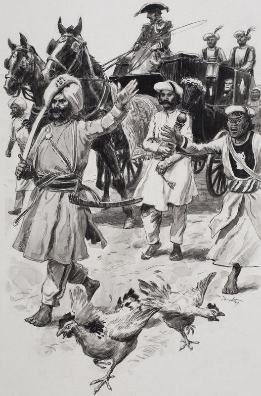 Kompania Wschodnioindyjska (gwasz na papierze) autorstwa C.L. Doughty
