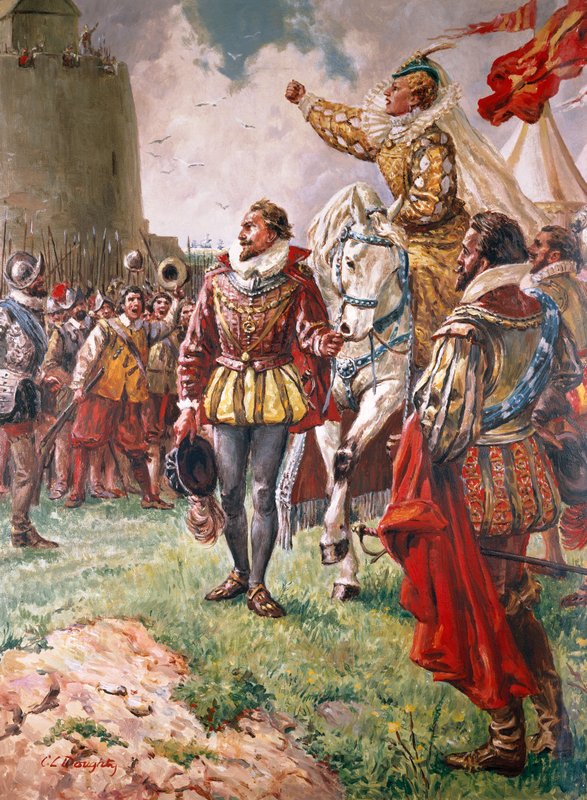 Elżbieta I (1533-1603) Wojownicza królowa (gwasz na papierze) autorstwa C.L. Doughty