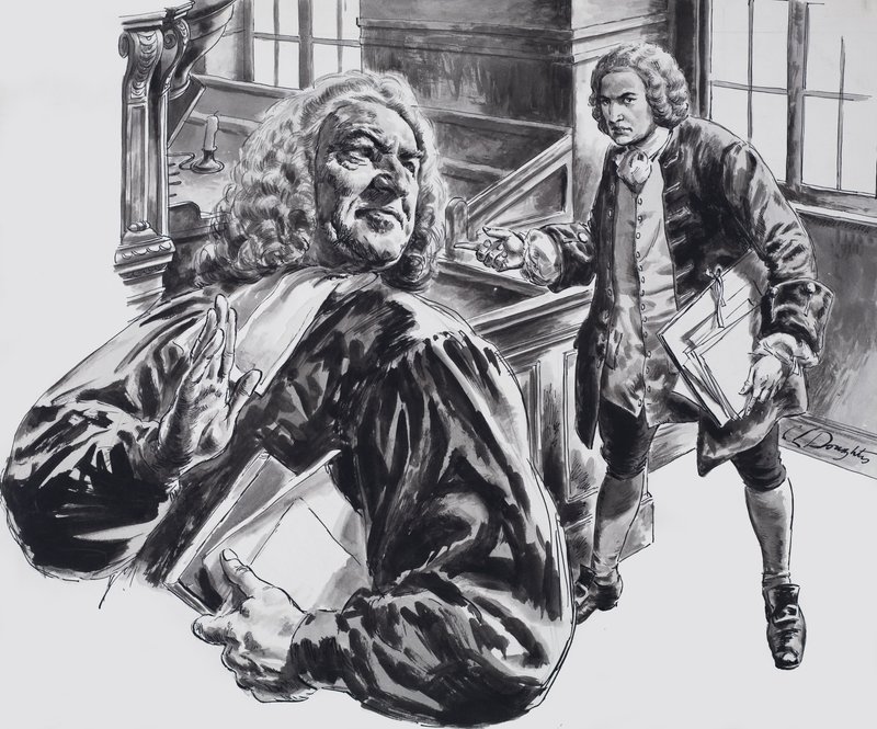 Johann Sebastian Bach (gwasz na papierze) autorstwa C.L. Doughty