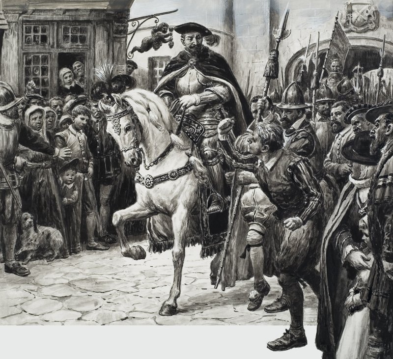 John Dudley, książę Northumberland (gwasz na papierze) autorstwa C.L. Doughty