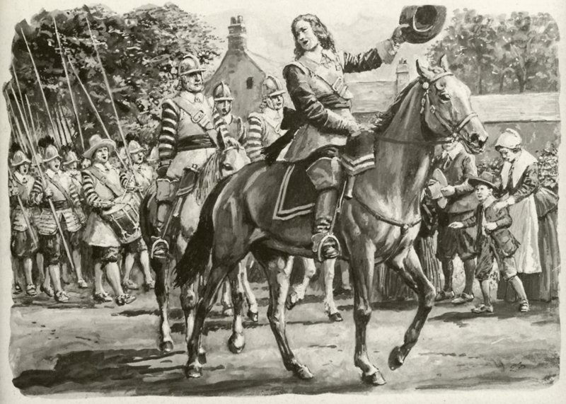 John Hampden (kolorowa litografia) autorstwa C.L. Doughty