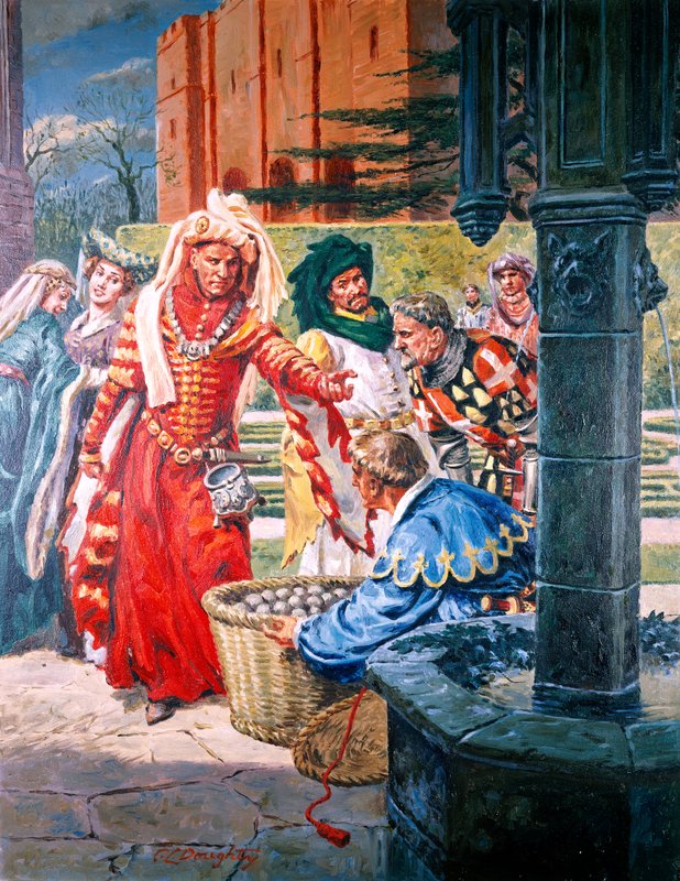 Król Henryk V (gwasz na papierze) autorstwa C.L. Doughty