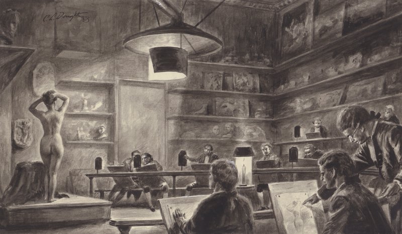 Klasa życia w Royal Academy w Londynie autorstwa C.L. Doughty