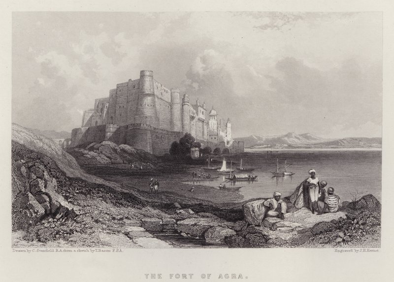 Fort Agra (kolor lito) autorstwa C. (after) Stanfield
