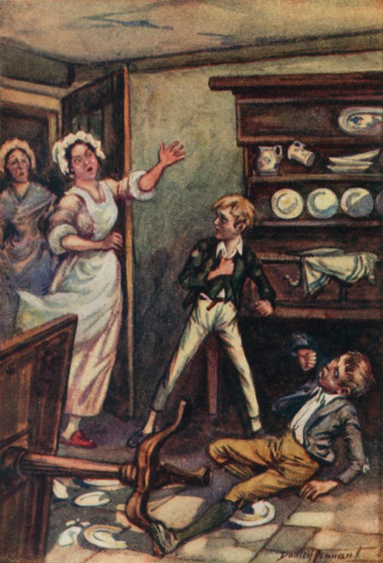 Ilustracja do Olivera Twista autorstwa Charlesa Dickensa (litografia kolorowa) autorstwa C. Dudley (after) Tennant