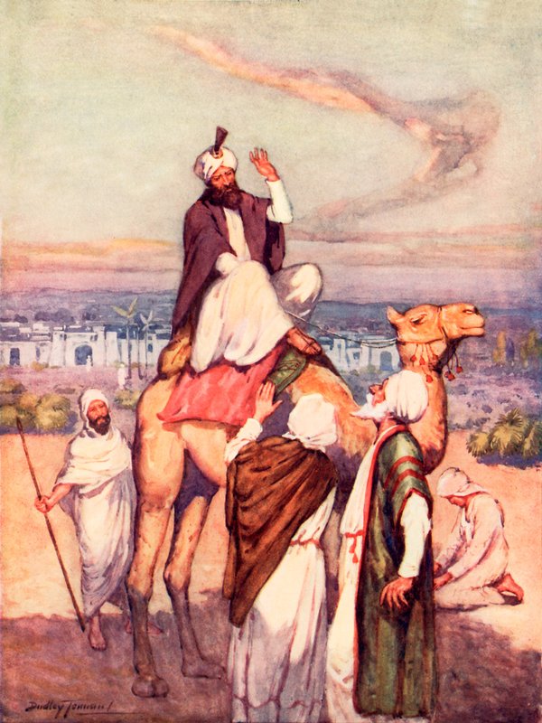 Mahomet: arabski założyciel wielkiej religii (litografia kolorowa) autorstwa C. Dudley Tennant