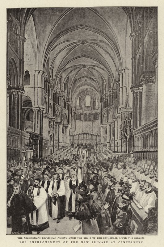 Intronizacja nowego prymasa w Canterbury autorstwa C. Hentschell