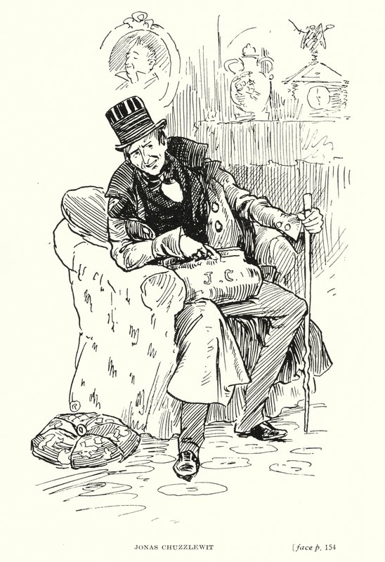 Postać Dickensa: Jonas Chuzzlewit (lito) autorstwa Captain Edward Henry Handley Read