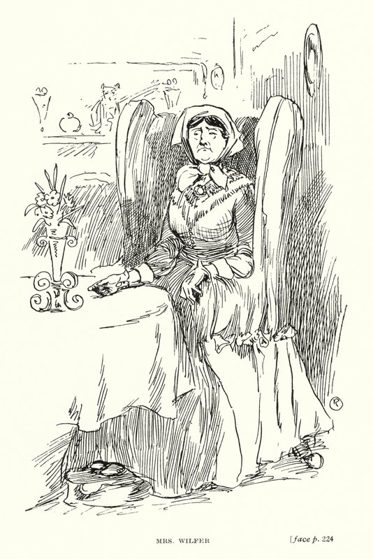 Postać Dickensa: Pani Wilfer (lito) autorstwa Captain Edward Henry Handley Read