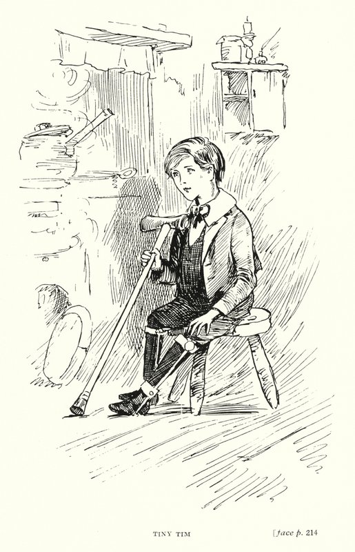 Postać Dickensa: Tiny Tim (lito) autorstwa Captain Edward Henry Handley Read