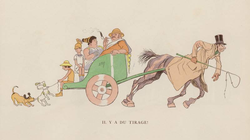 Ilustracja do wyścigów w starożytności autorstwa Carana D