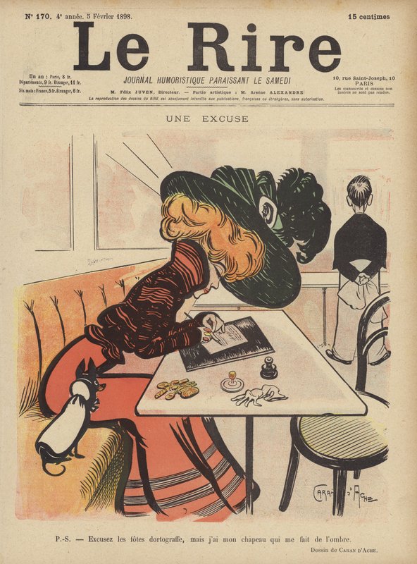 Ilustracja do Le Rire autorstwa Caran d Ache