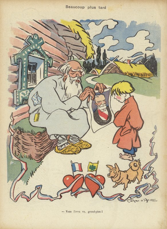 Wizyta prezydenta Loubetsa w Rosji, ilustracja dla Le Rire autorstwa Caran d Ache