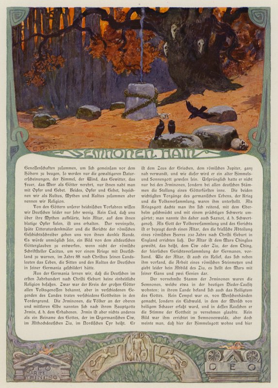 Grove of Fetters of the Semnones (kolor lito) autorstwa Carl Emil Doepler