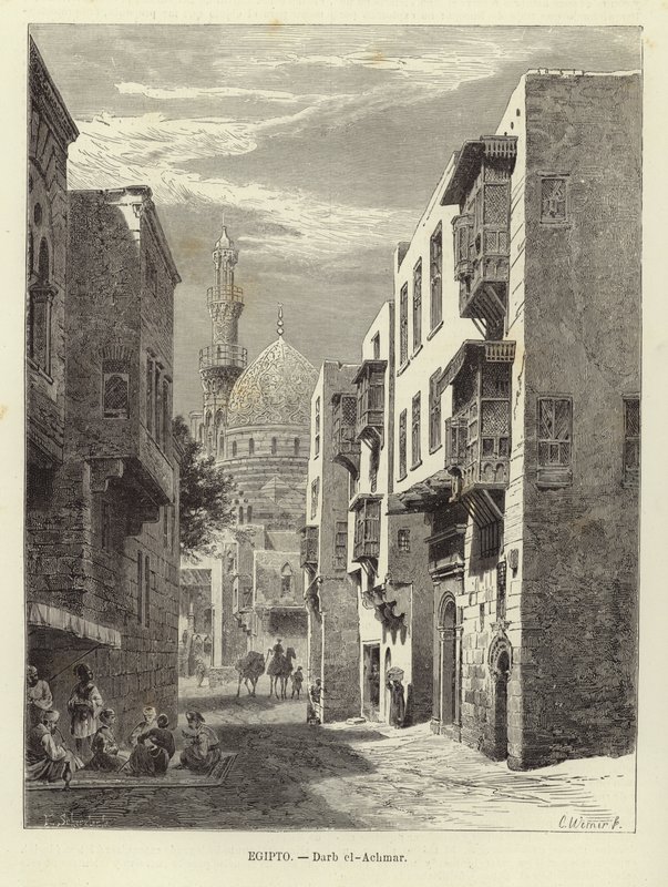 Egipt – Darb al-Ahmar w Kairze autorstwa Carl Friedrich Heinrich Werner