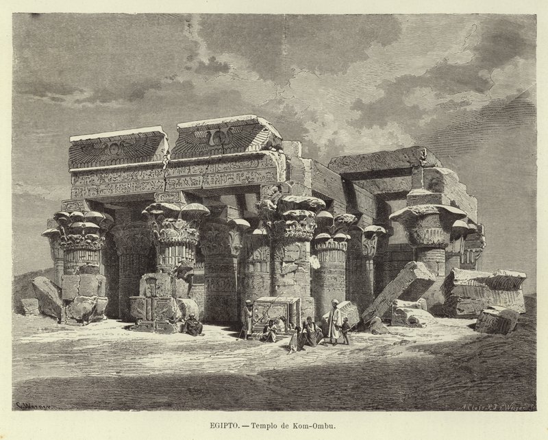 Egipt – Świątynia Kom Ombo autorstwa Carl Friedrich Heinrich Werner