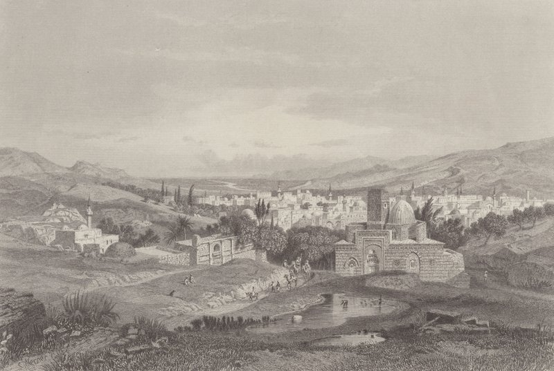 Rzeki Damaszku autorstwa Carl Friedrich Heinrich Werner