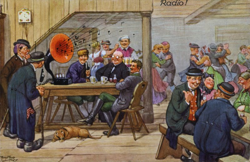 Komiksowe portrety wczesnego radia (kolor lito) autorstwa Carl Robert Arthur Thiele