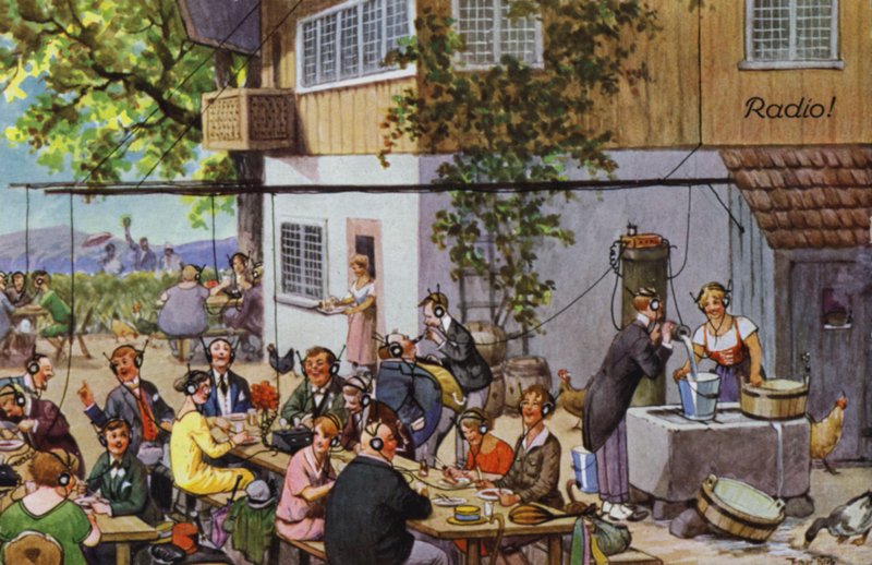 Komiksowe portrety wczesnego radia (kolor lito) autorstwa Carl Robert Arthur Thiele