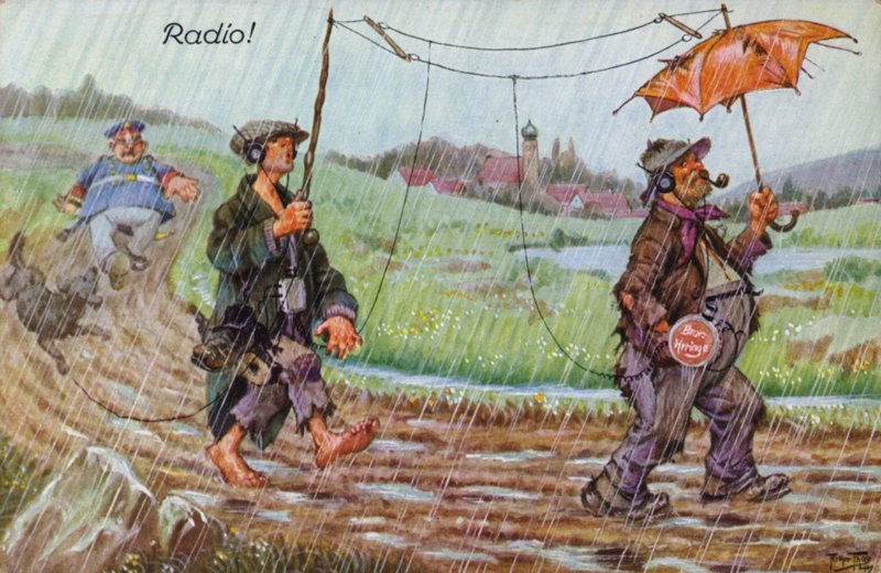 Komiksowe portrety wczesnego radia (kolor lito) autorstwa Carl Robert Arthur Thiele