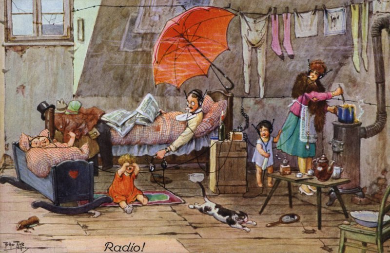 Komiksowe portrety wczesnego radia (kolor lito) autorstwa Carl Robert Arthur Thiele