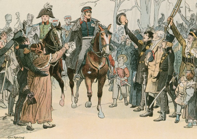 Fryderyk Wilhelm III, król pruski (1770-1840), przemawiający do publiczności we Wrocławiu w marcu 1813 r. autorstwa Carl Rohling