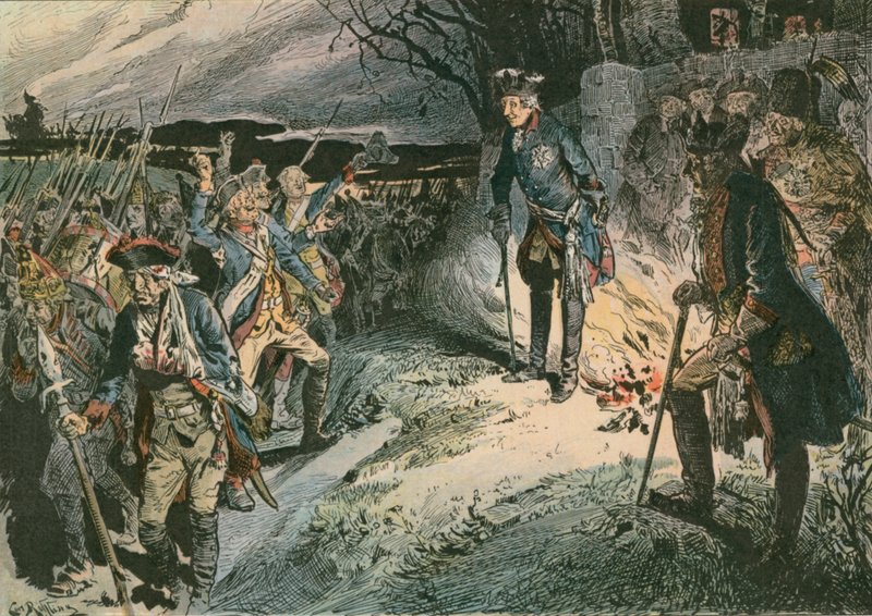 Fryderyk Wielki (1712-1786) po klęsce w bitwie pod Hochkirch w 1758 r. autorstwa Carl Rohling