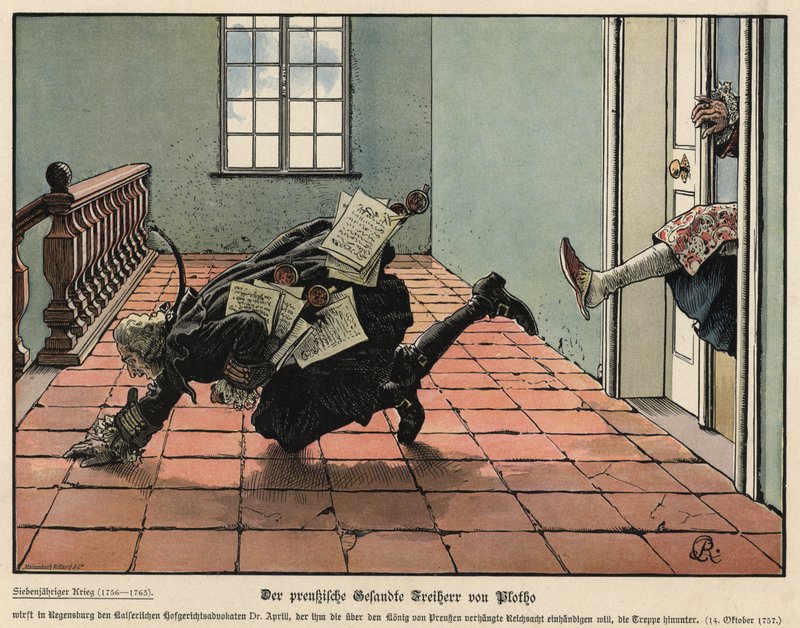 Poseł pruski Freiherr von Plotho autorstwa Carl Röchling