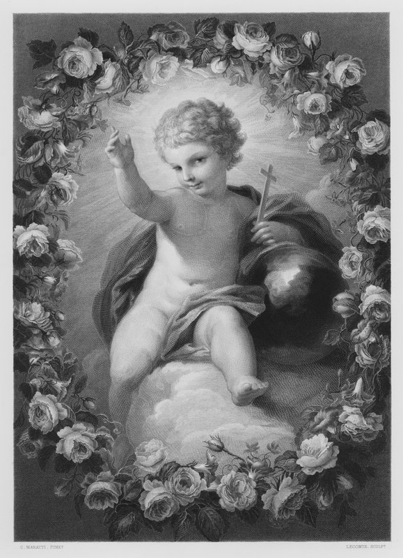 Dzieciątko Chrystus, z obrazu w Królewskiej Kolekcji (rycina) autorstwa Carlo (after) Maratta or Maratti
