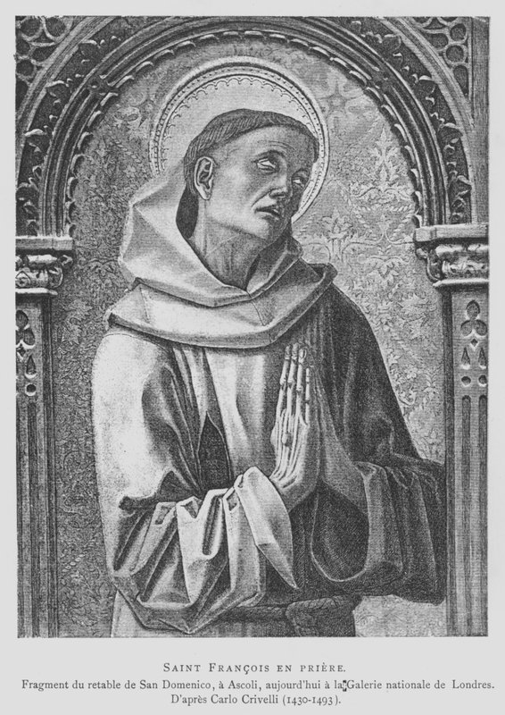 Modlący się św. Franciszek z Asyżu (lit) autorstwa Carlo Crivelli