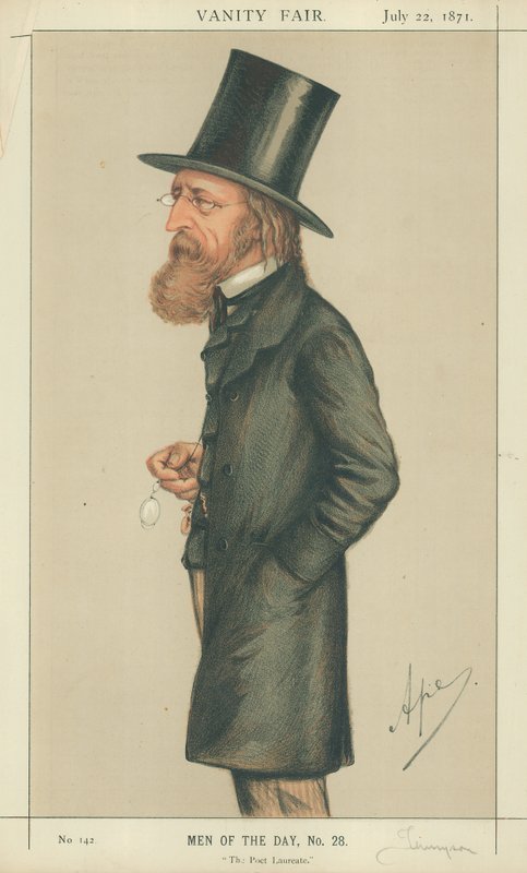 Alfred Tennyson, Laureat Poety, 22 lipca 1871, komiks Vanity Fair autorstwa Carlo Pellegrini