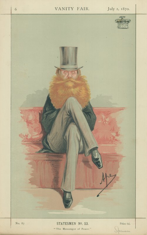 Earl Spencer, Posłaniec pokoju, 2 lipca 1870, komiks Vanity Fair autorstwa Carlo Pellegrini