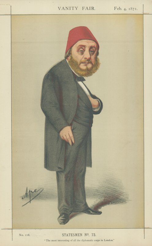 Jego Ekscelencja Musurus Bey (Color Litho) autorstwa Carlo Pellegrini