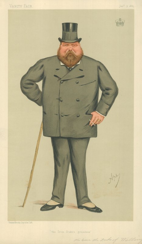 Jego Miłość Książę Wellington, Wnuk Żelaznego Księcia, 3 stycznia 1885, komiks Vanity Fair autorstwa Carlo Pellegrini