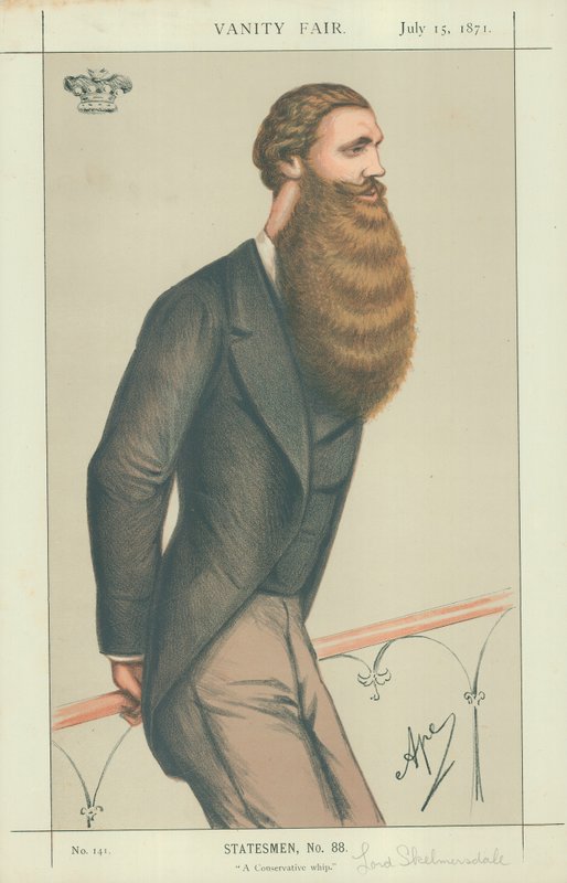 Lord Skelmersdale, Bicz konserwatystów, 15 lipca 1871, komiks Vanity Fair autorstwa Carlo Pellegrini