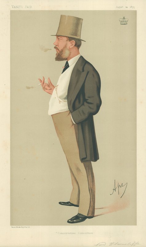 Lord Wharncliffe, Konserwatywne nawrócenie, 14 sierpnia 1875, komiks Vanity Fair autorstwa Carlo Pellegrini