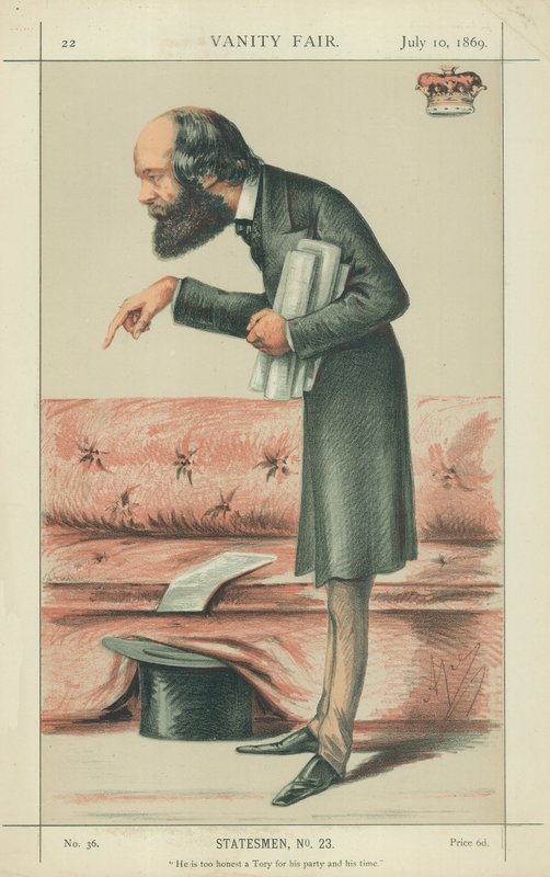 Markiz Salisbury, Jest zbyt uczciwym torysem jak na swoją imprezę i swój czas, 10 lipca 1869, komiks Vanity Fair autorstwa Carlo Pellegrini