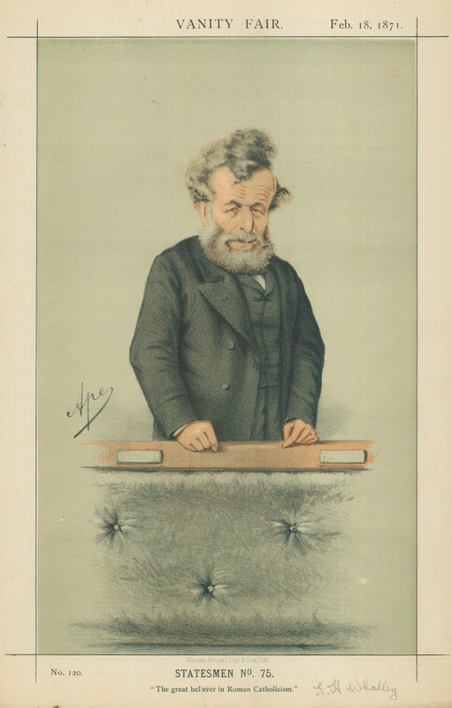 Pan George Hammond Whalley, Wielki wyznawca rzymskiego katolicyzmu, 18 lutego 1871, rysunek Vanity Fair autorstwa Carlo Pellegrini