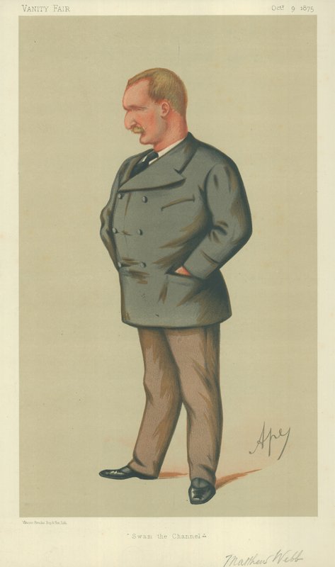 Pan Matthew Webb, Swam the Channel, 9 października 1875, komiks Vanity Fair autorstwa Carlo Pellegrini