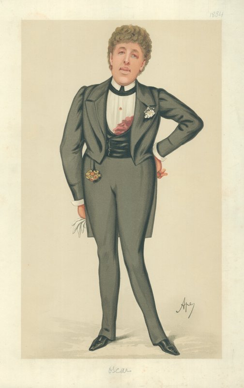 Pan Oscar Wilde, Oscar, 24 maja 1884, komiks Vanity Fair autorstwa Carlo Pellegrini