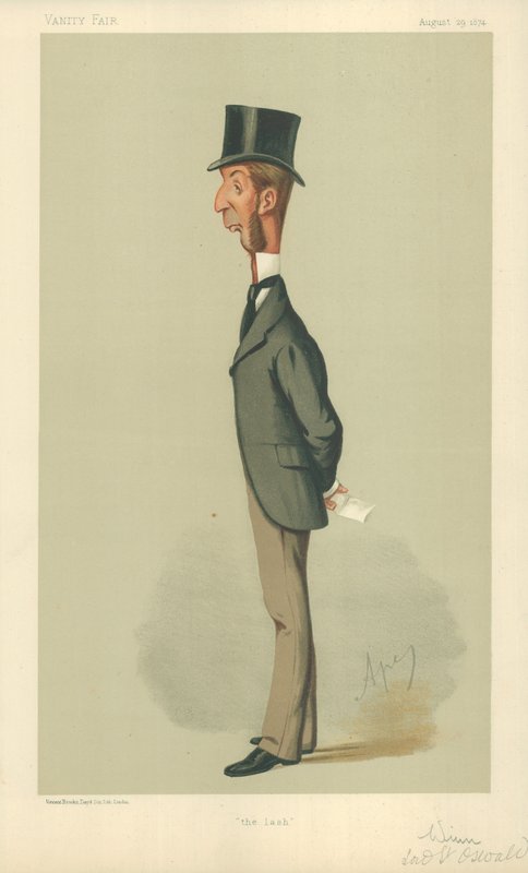 Pan Rowland Winn, Bicz, 29 sierpnia 1874, komiks Vanity Fair autorstwa Carlo Pellegrini